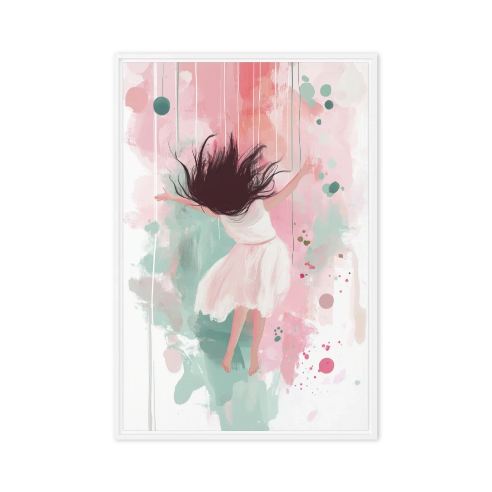 Girl in Abstract Art