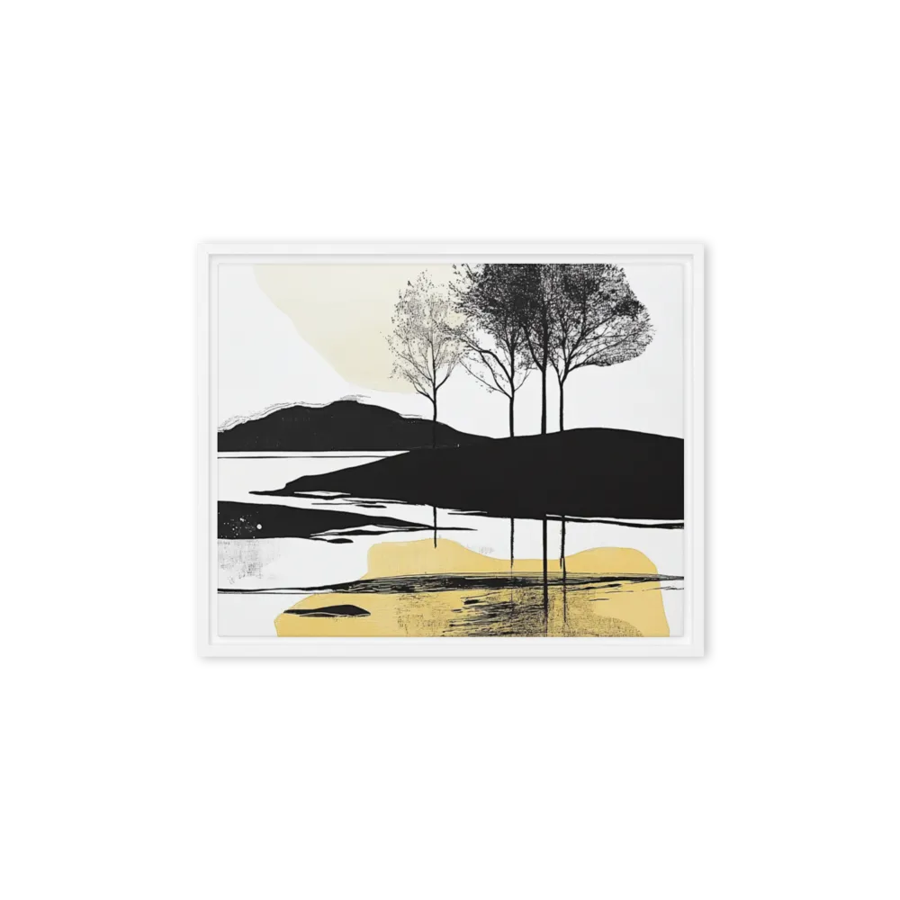 Silent Reflection 
 Poster with Red oak Frame | 18″x 18″