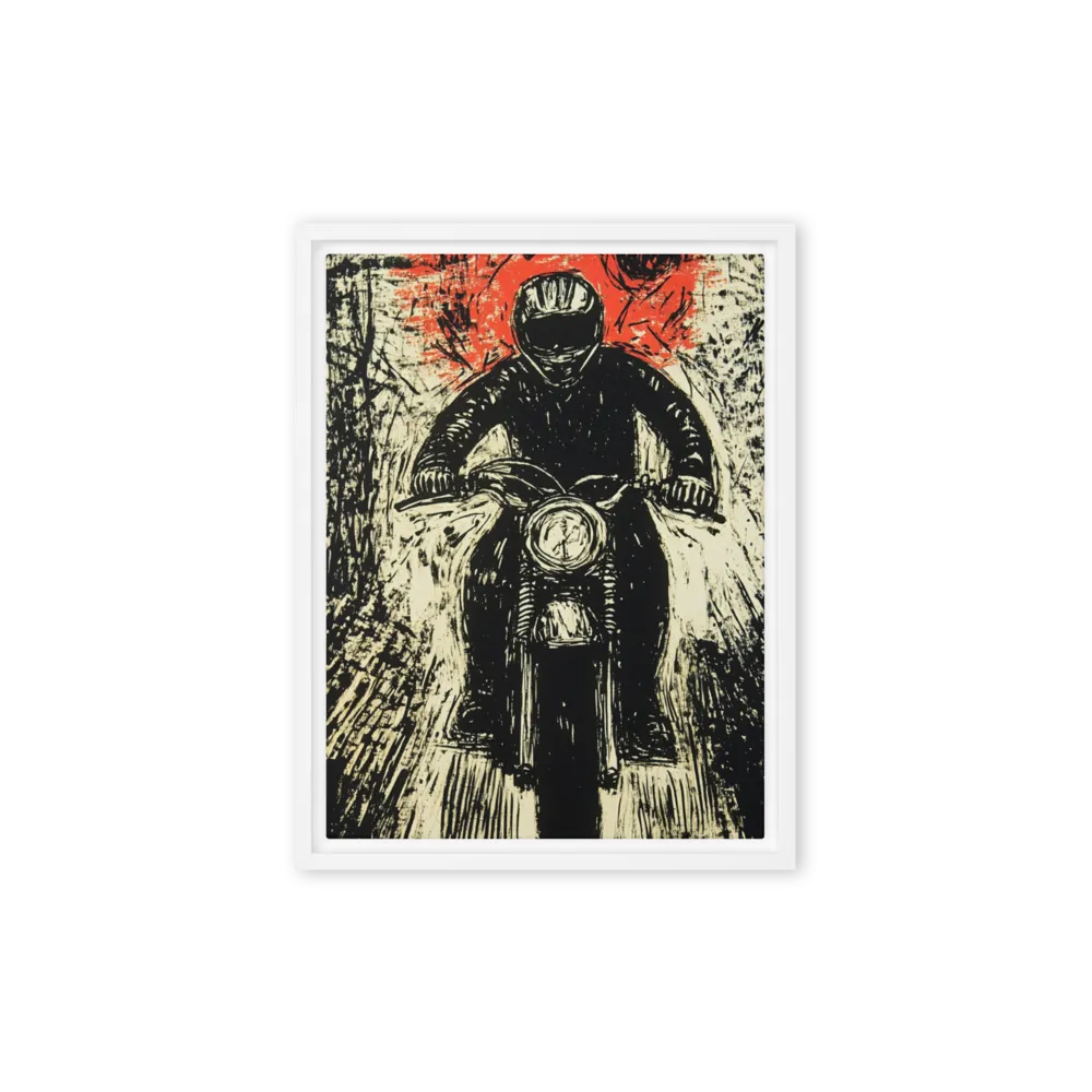 Red Sky Ride 
 Canvas with Brown Frame