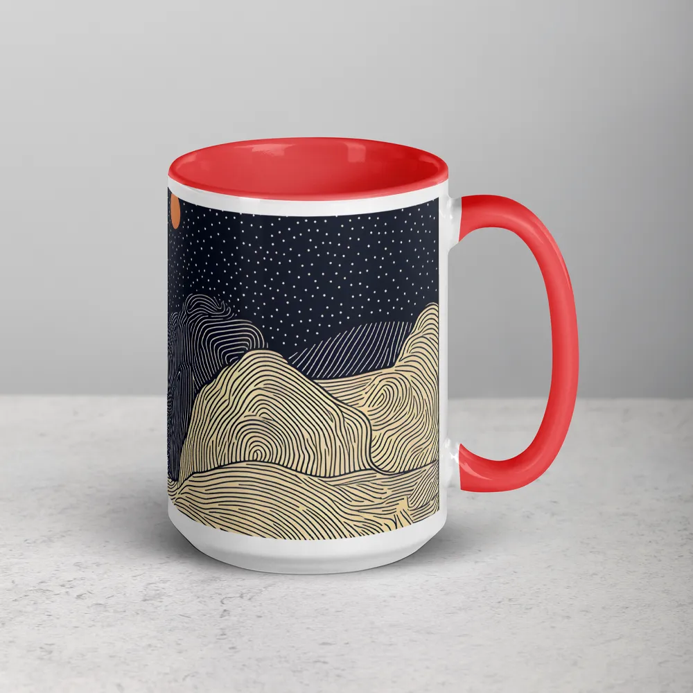 Starlit Oasis 
 Mug with Yellow inside