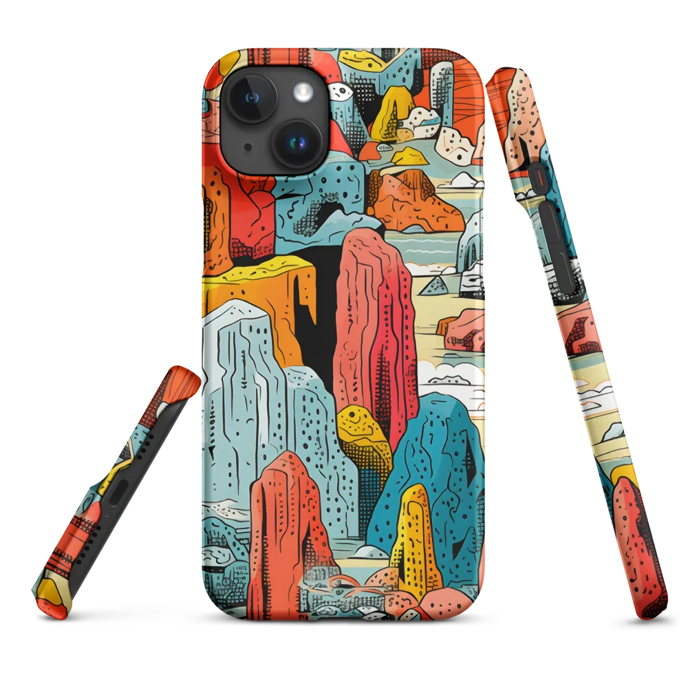 Colorful Stylized Mountain Landscape | Phone Case