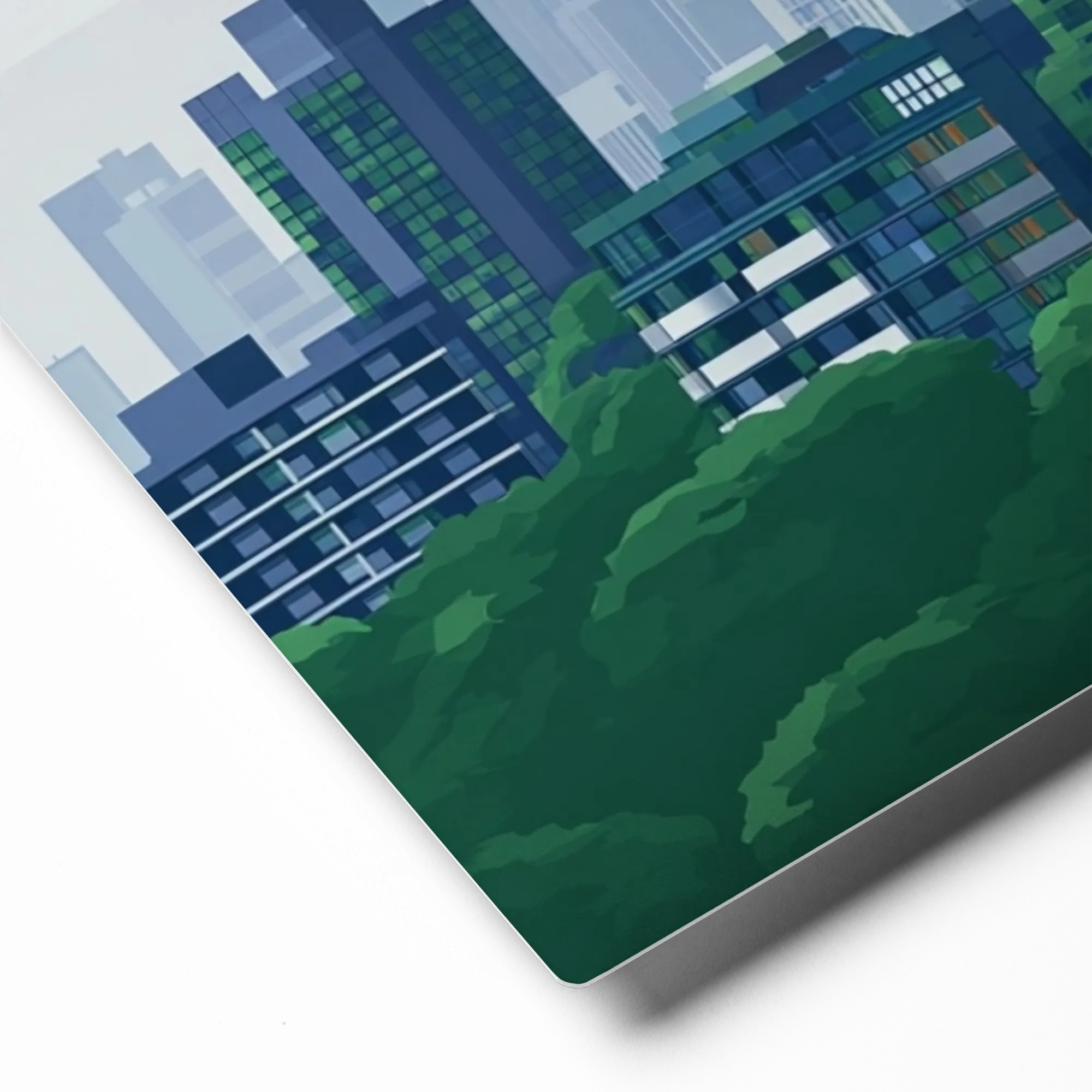 Emerald Canopy 
 Canvas with Brown Frame