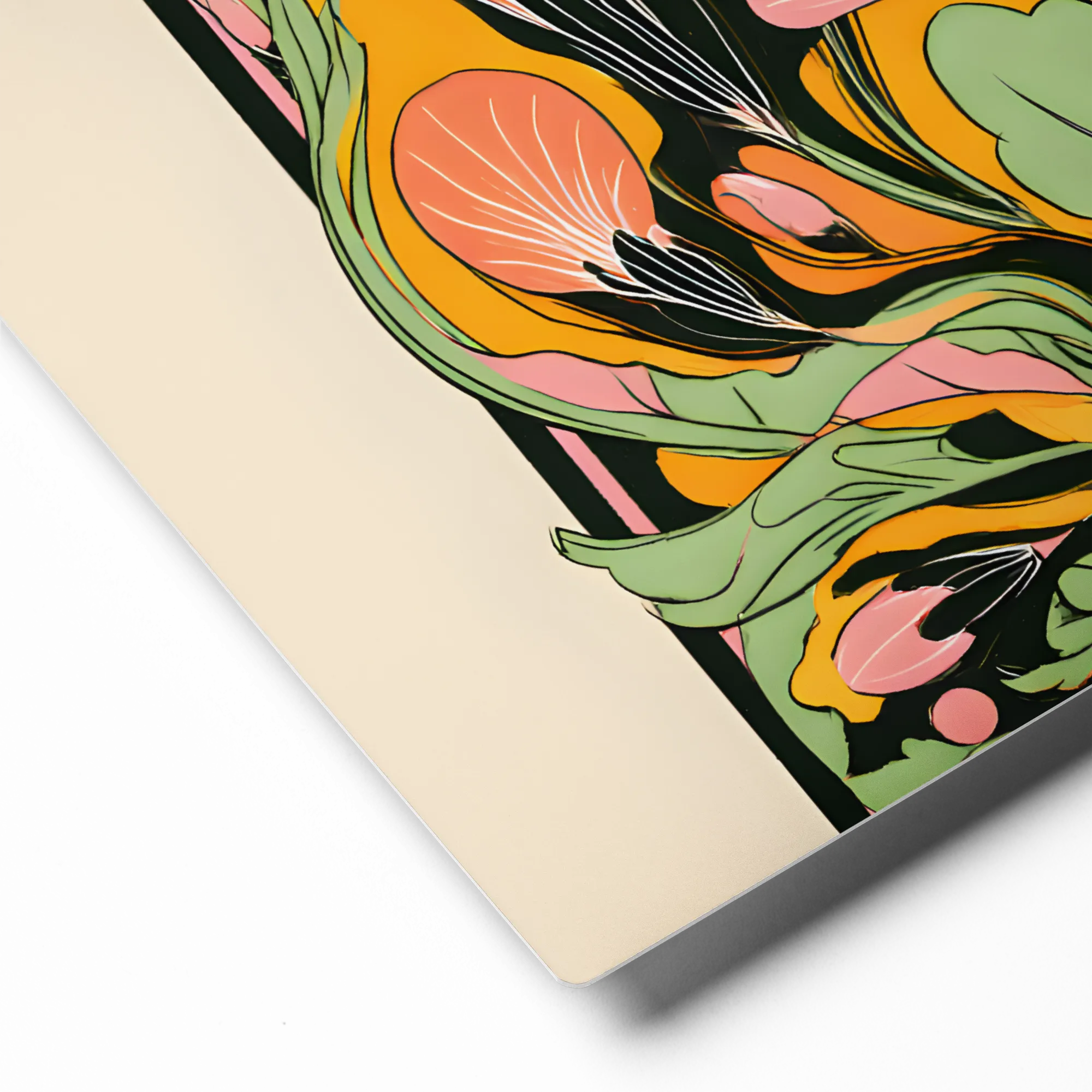 Art Nouveau Floral Portrait | Art Print