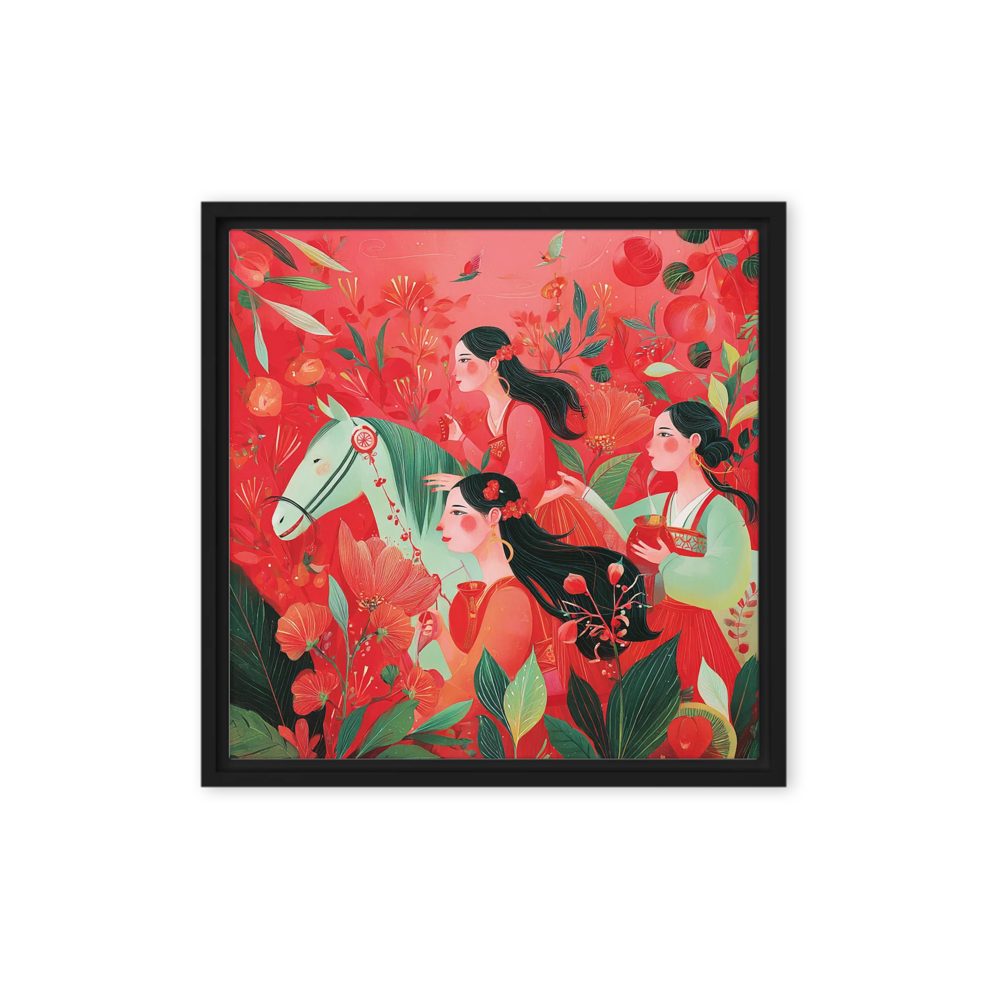 Journey Through Crimson Blooms