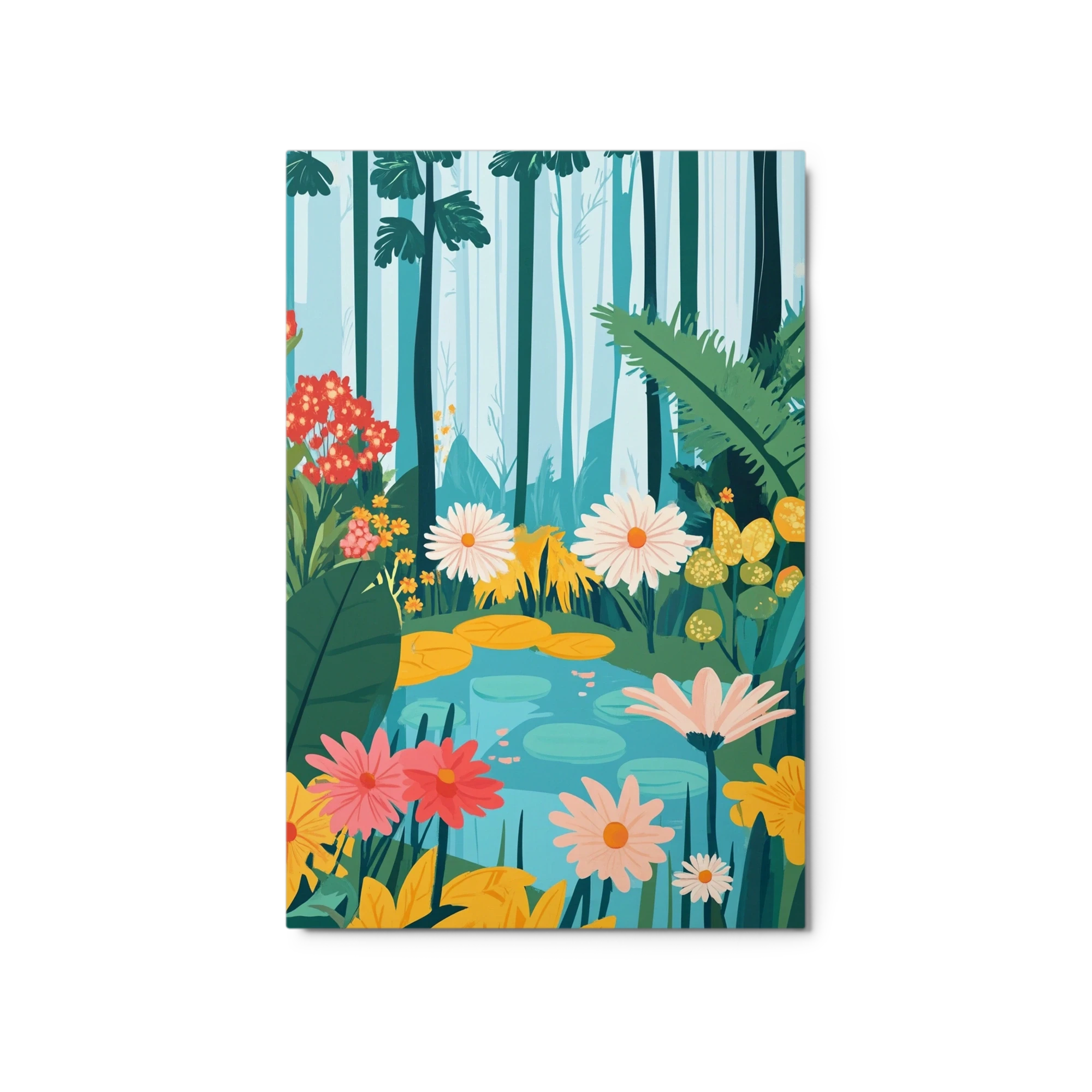 Serene Floral Landscape Illustration