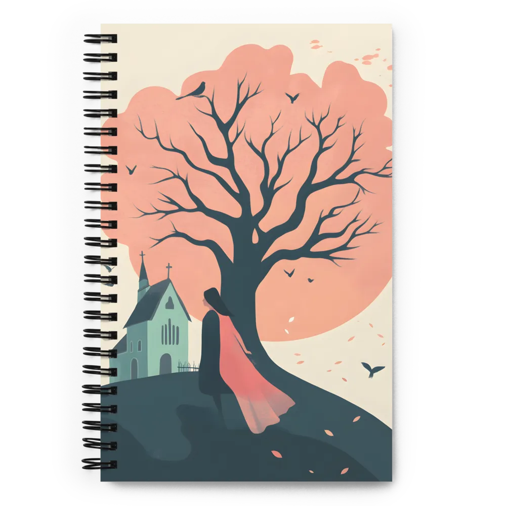 Solitary Tree, Distant Church 
 Spiral Notebook | 140 pages