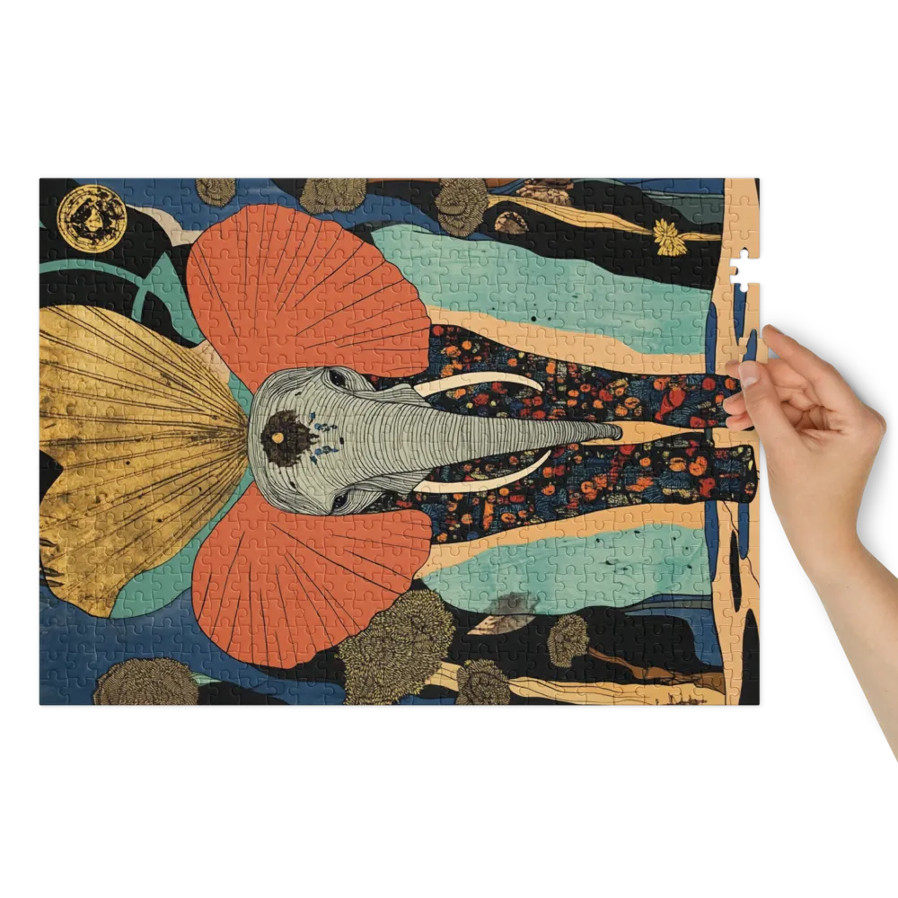 Elephant's Golden Dream 
 Jigsaw Puzzle in Tin Box