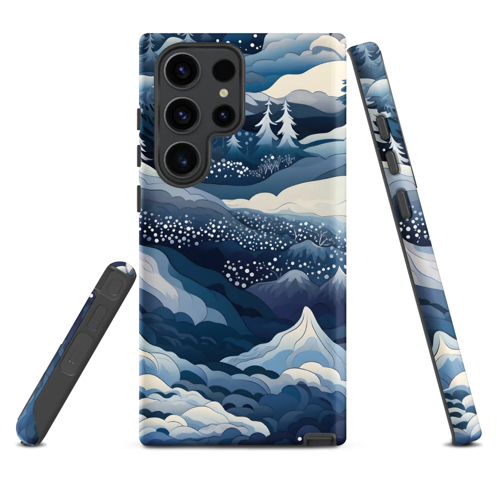 Blue Winter Landscape Illustration | Phone Case
