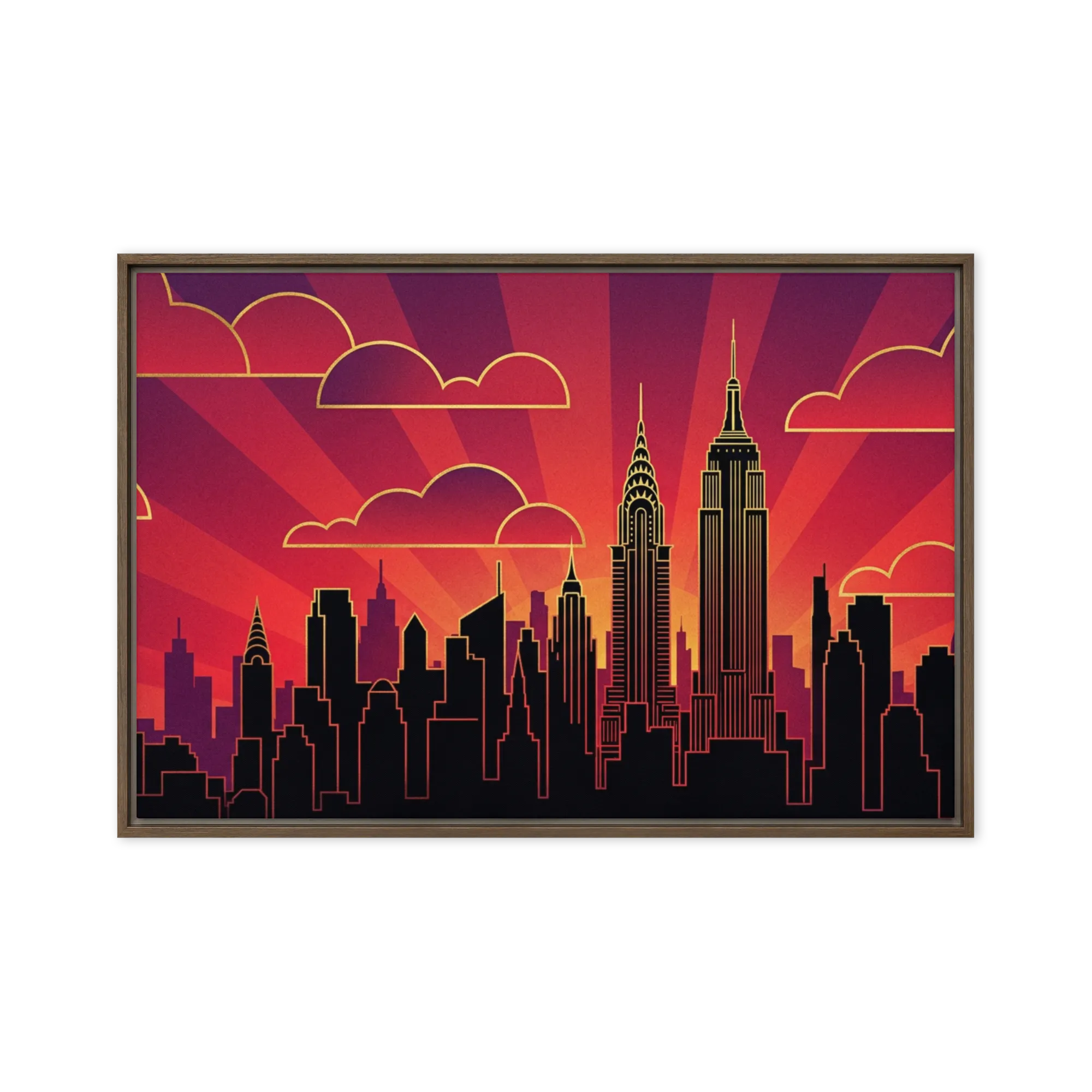 Art Deco New York Skyline
