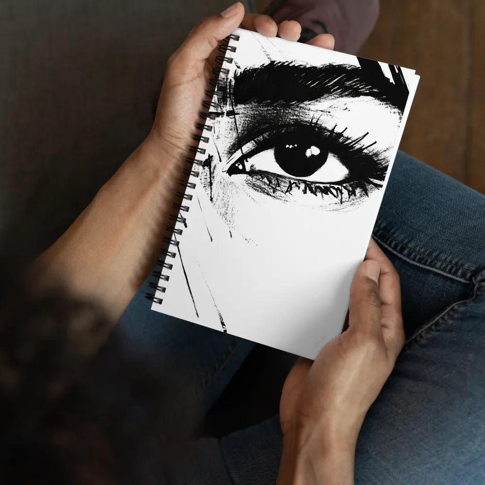 Gaze in Charcoal 
 Spiral Notebook | 140 pages