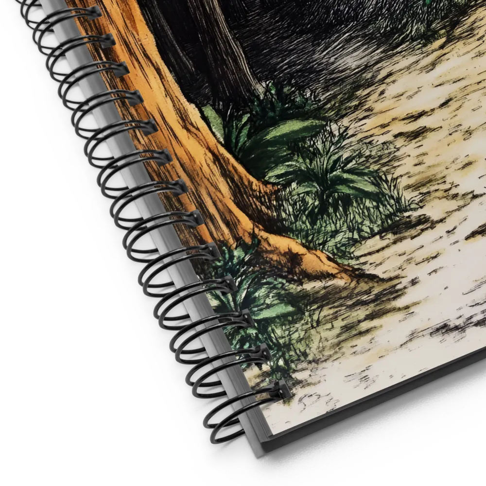 Forest Path Illustration 
 Spiral Notebook | 140 pages