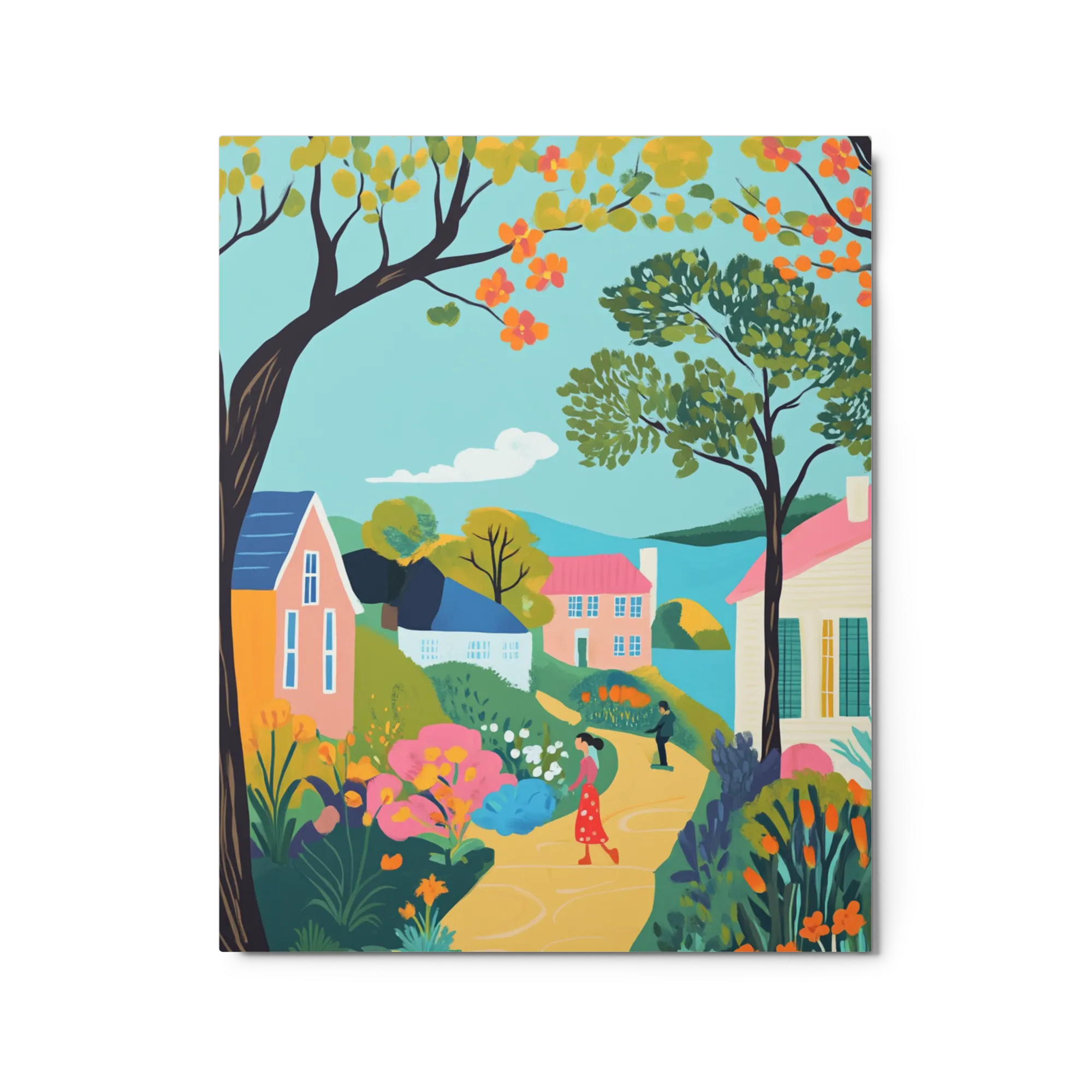 Colorful Landscape with People