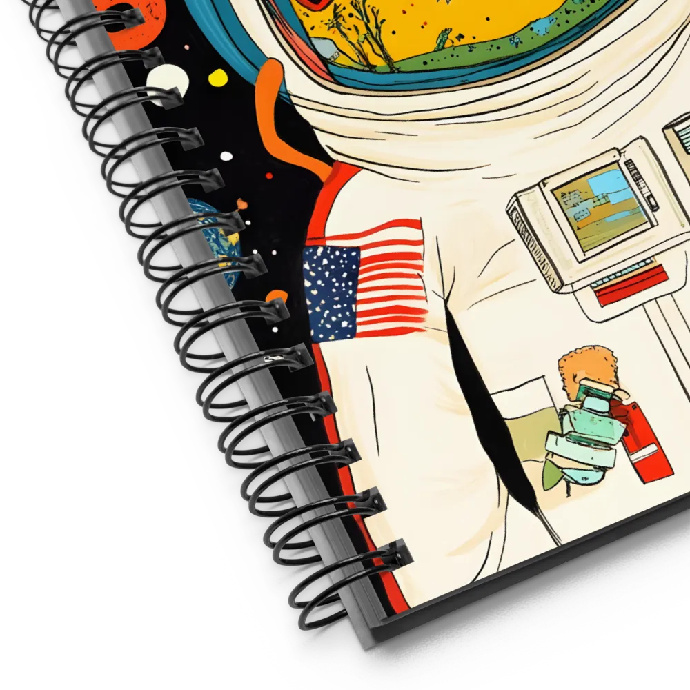 Astronaut's Cosmic Reflection 
 Spiral Notebook | 140 pages