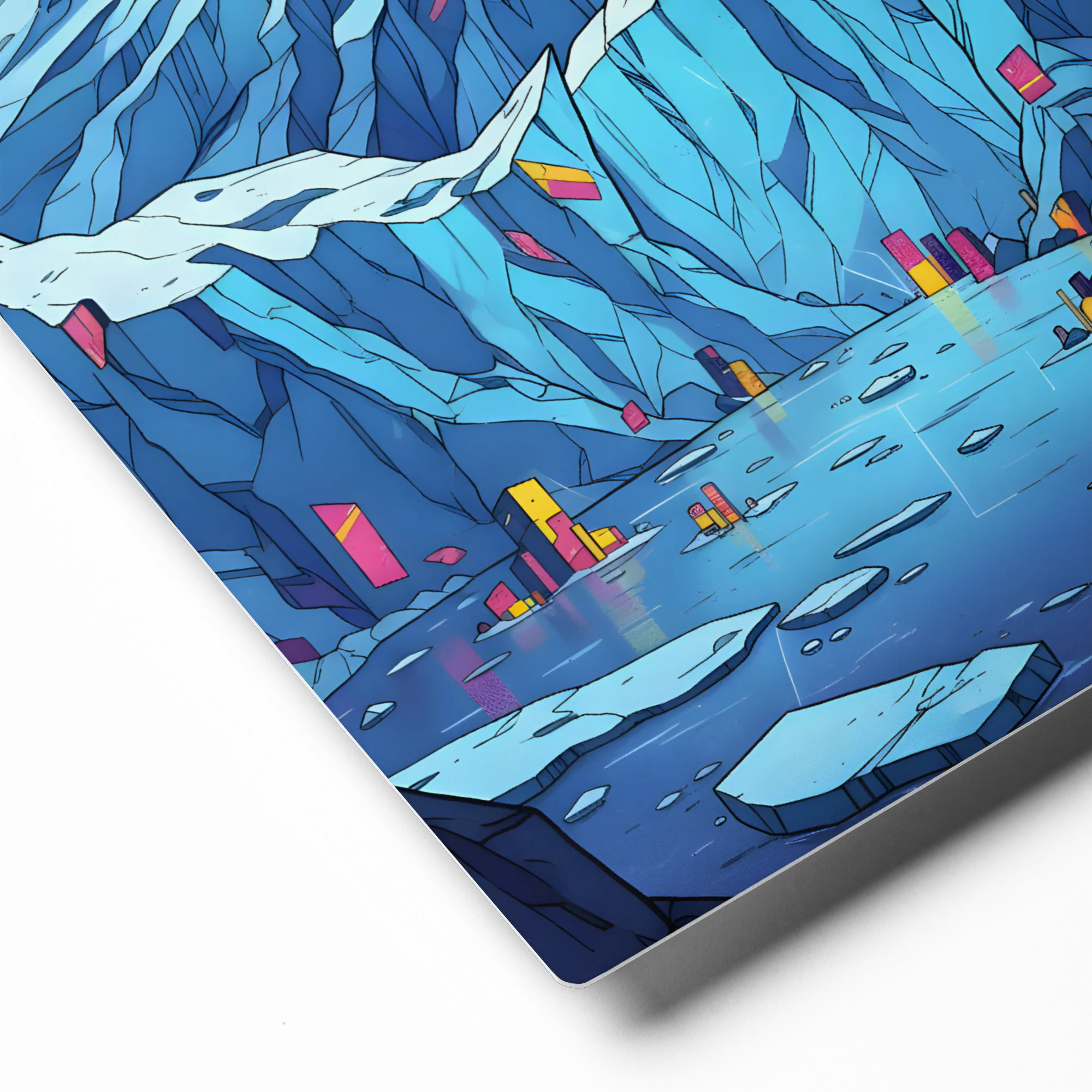 Glacial Divide 
 Canvas with Brown Frame