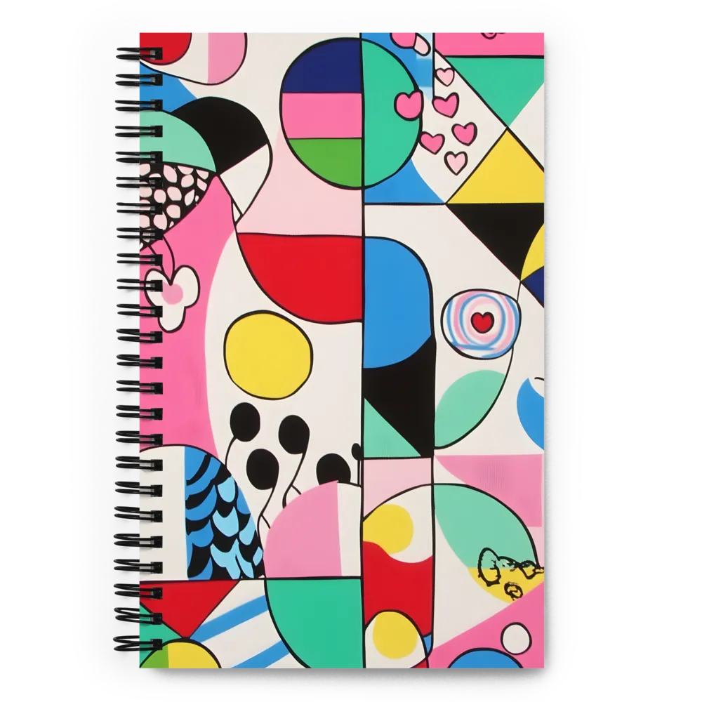 Whimsical Geometric Pop Art 
 Spiral Notebook | 140 pages