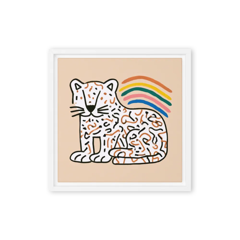 Rainbow Leopard Doodle 
 Canvas | 20″x 20″