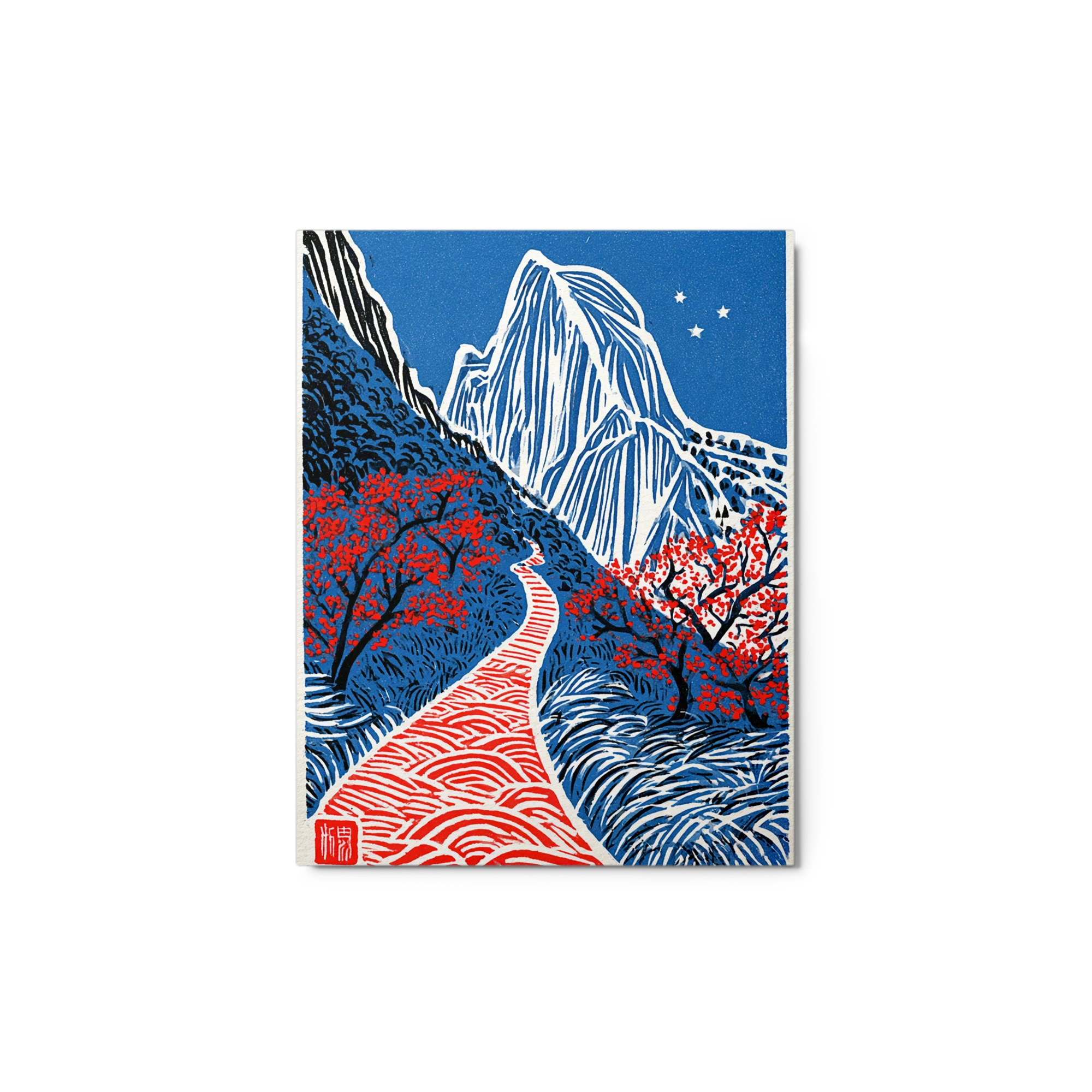 Half Dome in Red and Blue