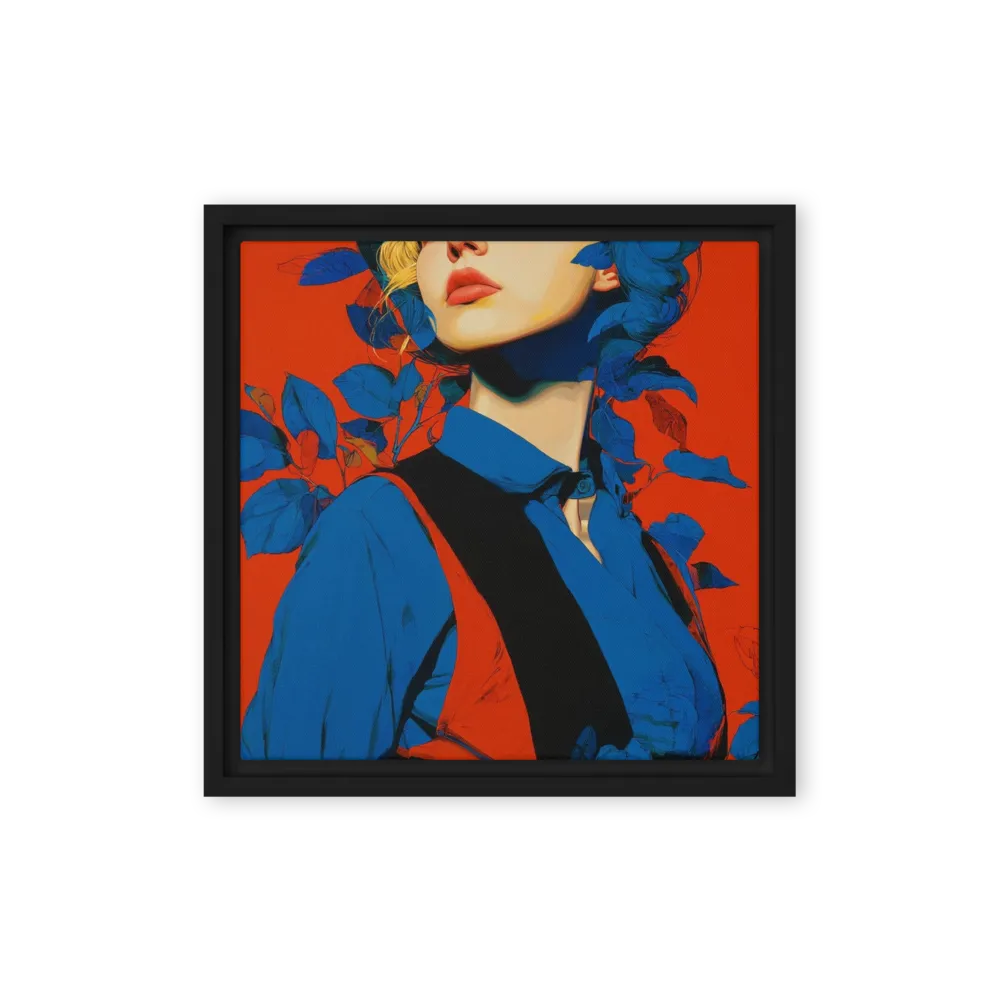 Blue Leaves and Crimson Sky | Art Print