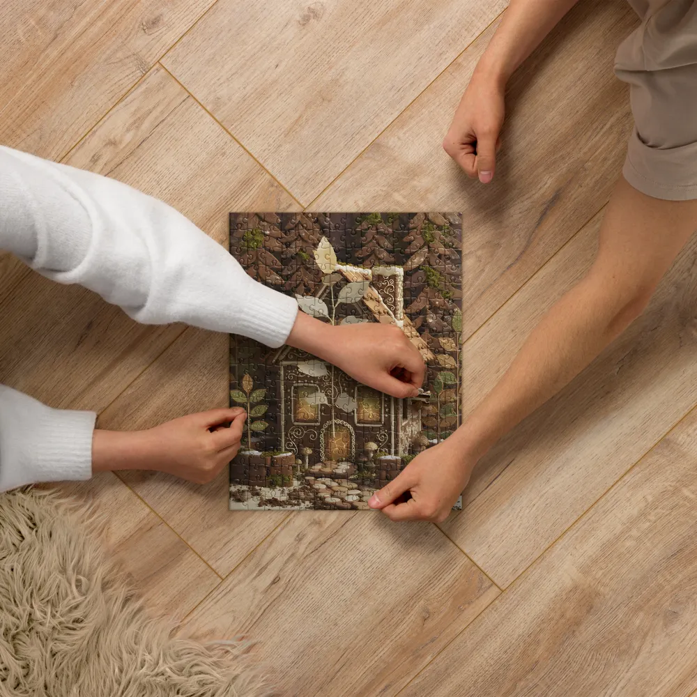 Gingerbread Cottage 
 Jigsaw Puzzle in Tin Box