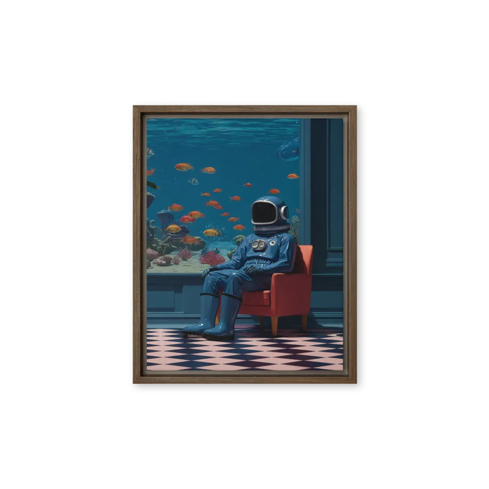 Astronaut's Deep Blue View 
 Canvas | 12″x 12″