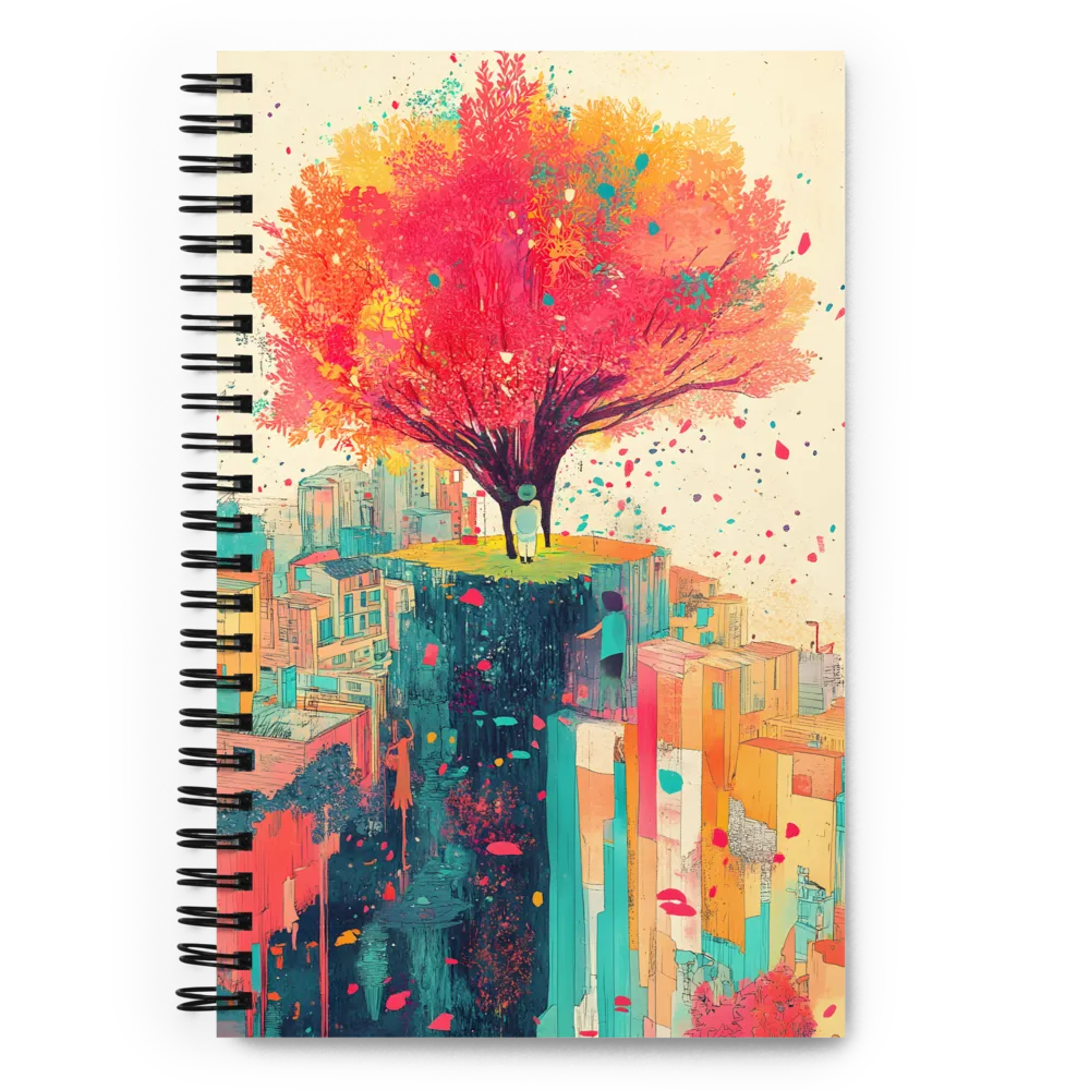 Vibrant Floating Cityscape 
 Spiral Notebook | 140 pages