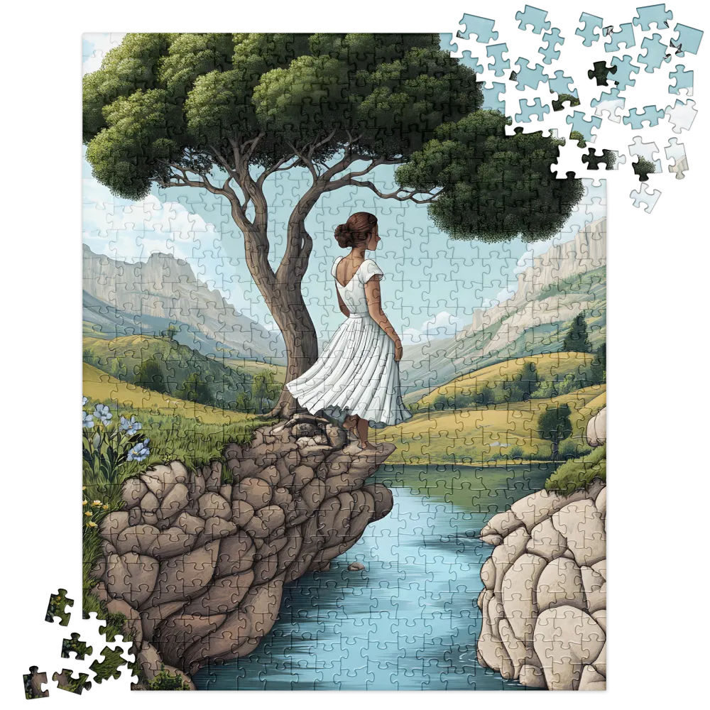 Contemplation on the Cliff 
 Jigsaw Puzzle