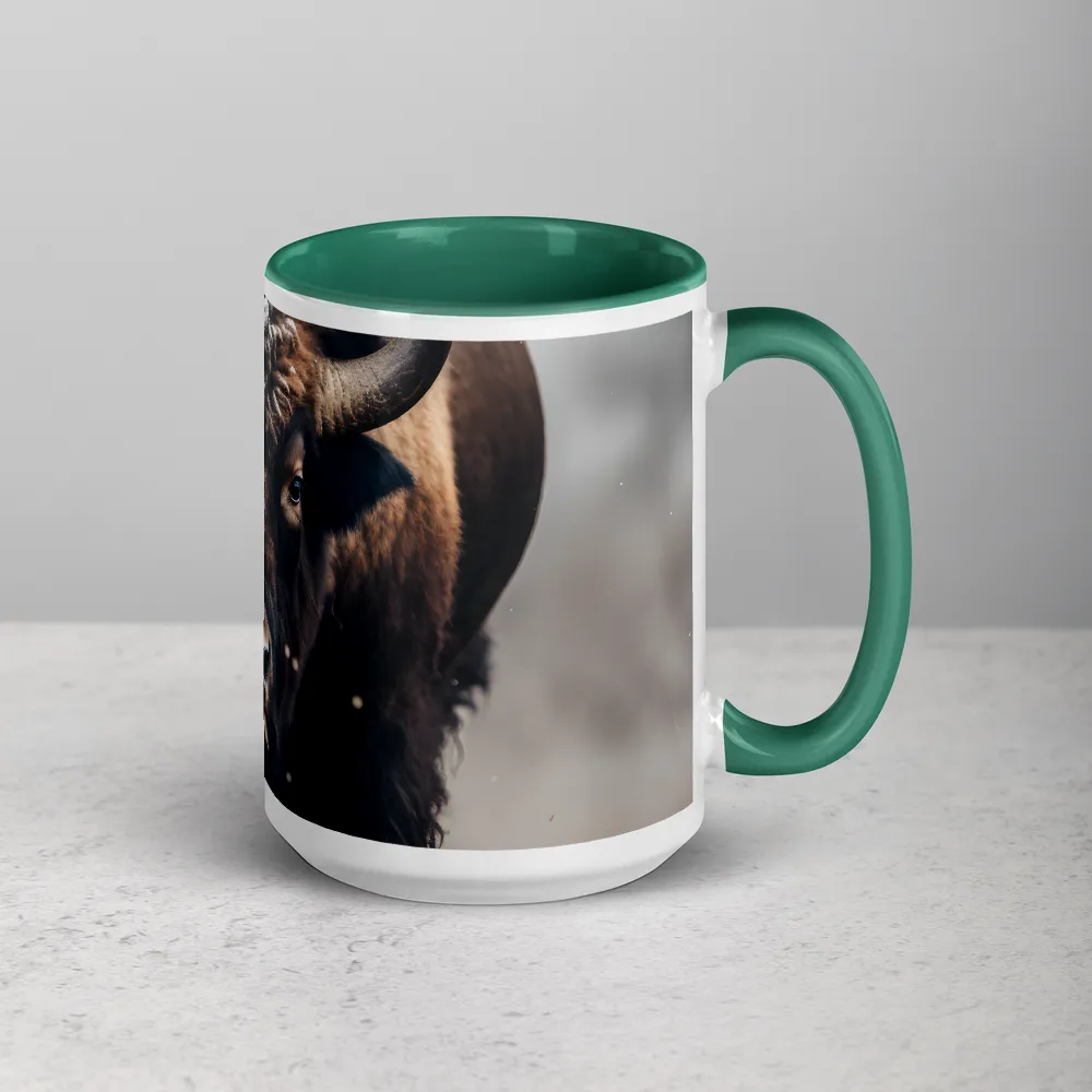 Charge of the Bison 
 Mug with Green inside