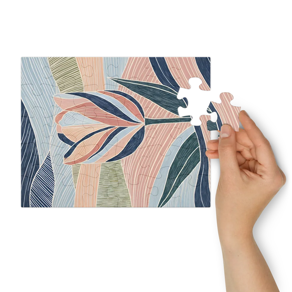 Spring Tulip 
 Jigsaw Puzzle in Tin Box