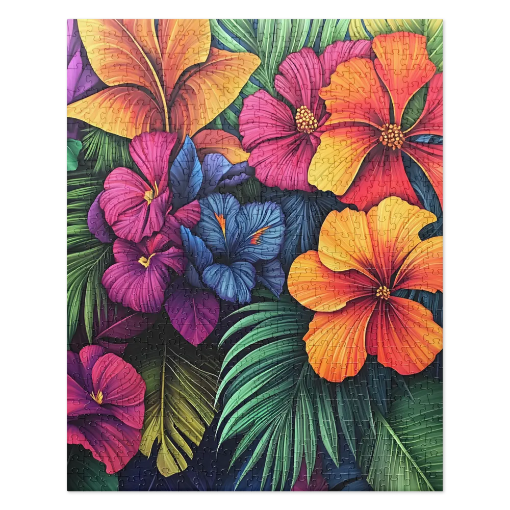 Tropic Bloom Serenity 
 Jigsaw Puzzle in Tin Box