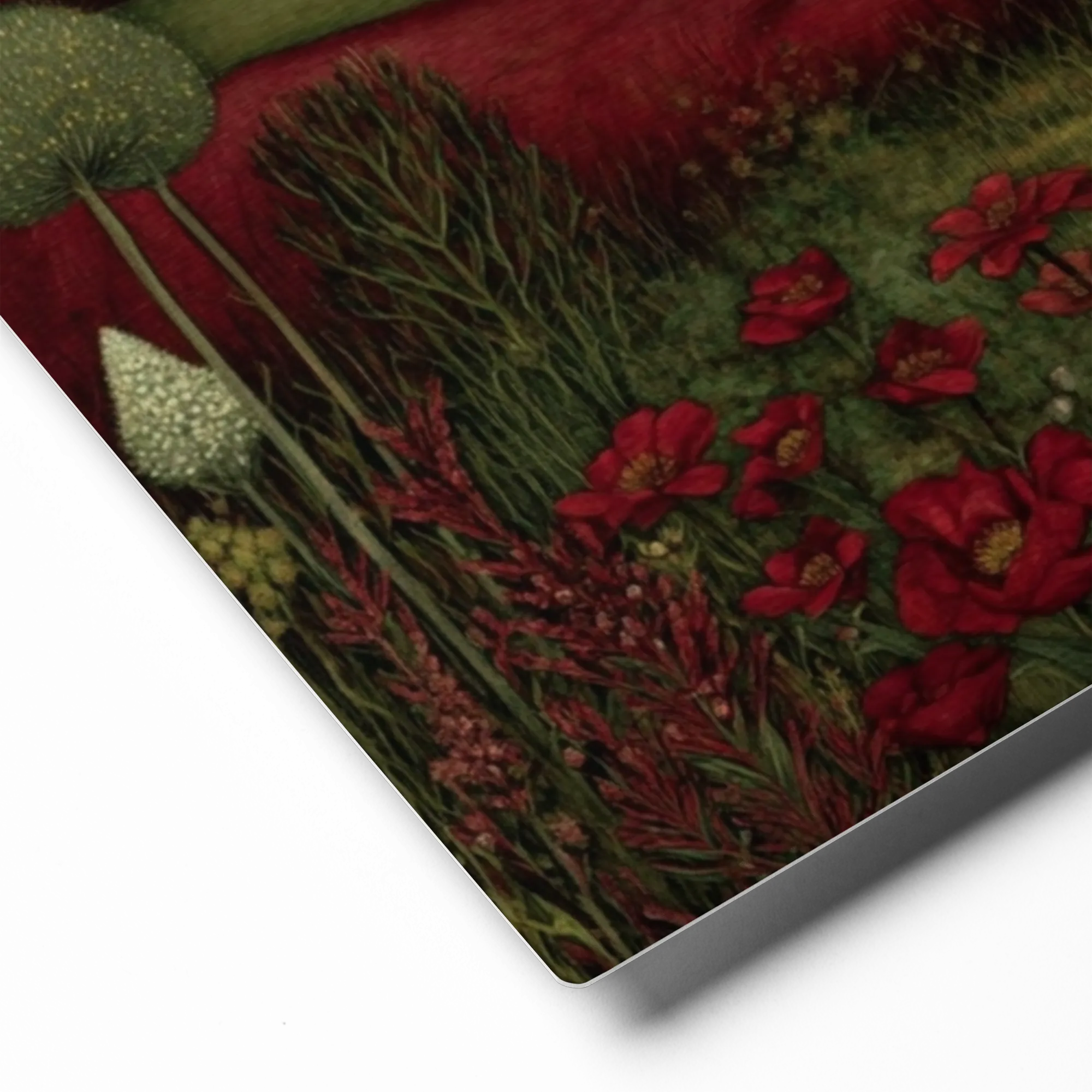 Crimson Hills and Wildflowers 
 Canvas | 18″x 18″