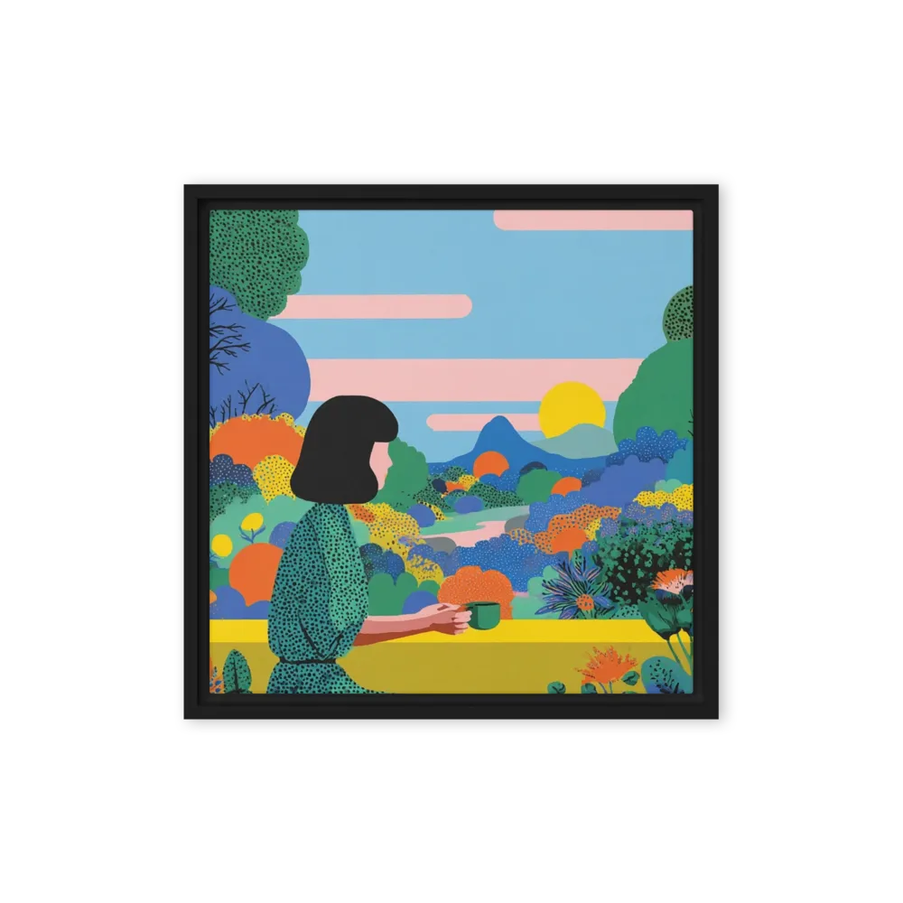 Morning Contemplation 
 Poster with Red oak Frame | 16″x 16″
