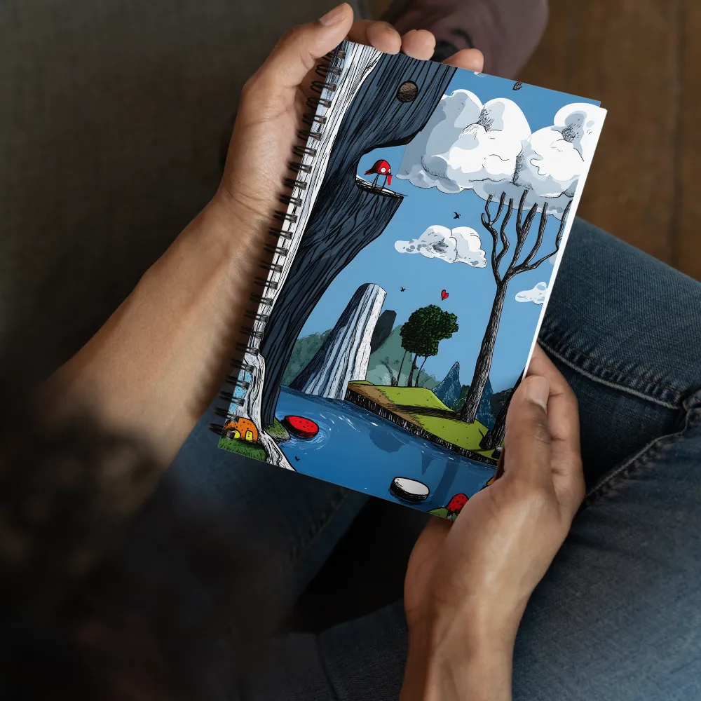 Cliffside Wanderer's Dream 
 Spiral Notebook | 140 pages