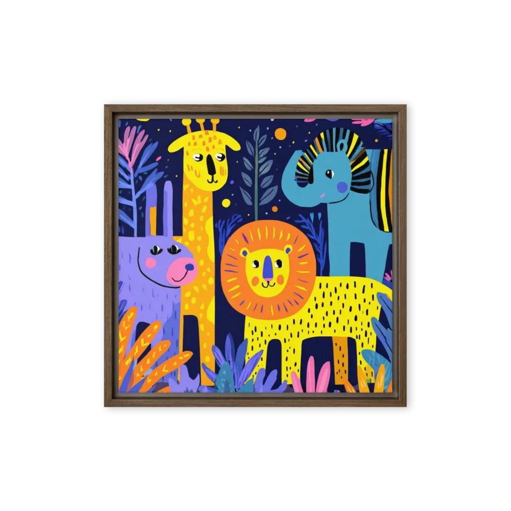 Midnight Jungle Gathering 
 Canvas | 10″x 10″