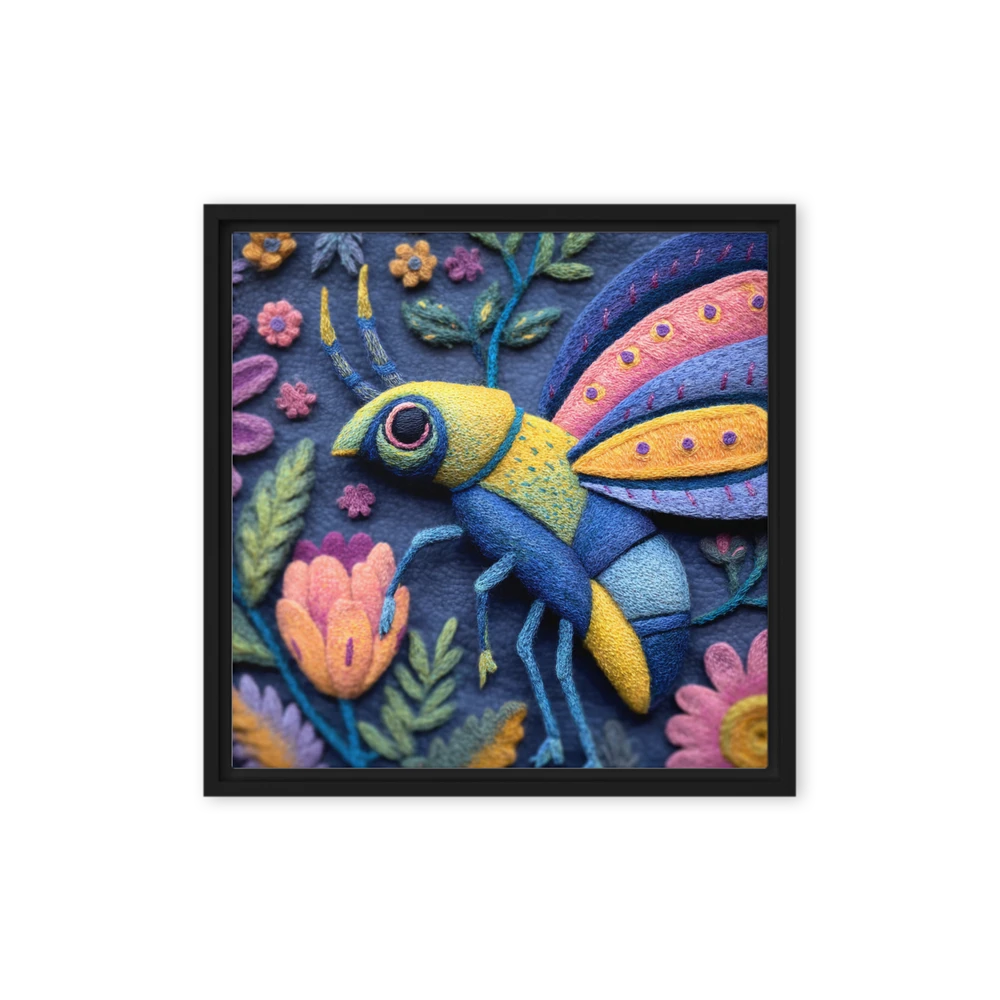 Whimsical Embroidered Insect | Art Print