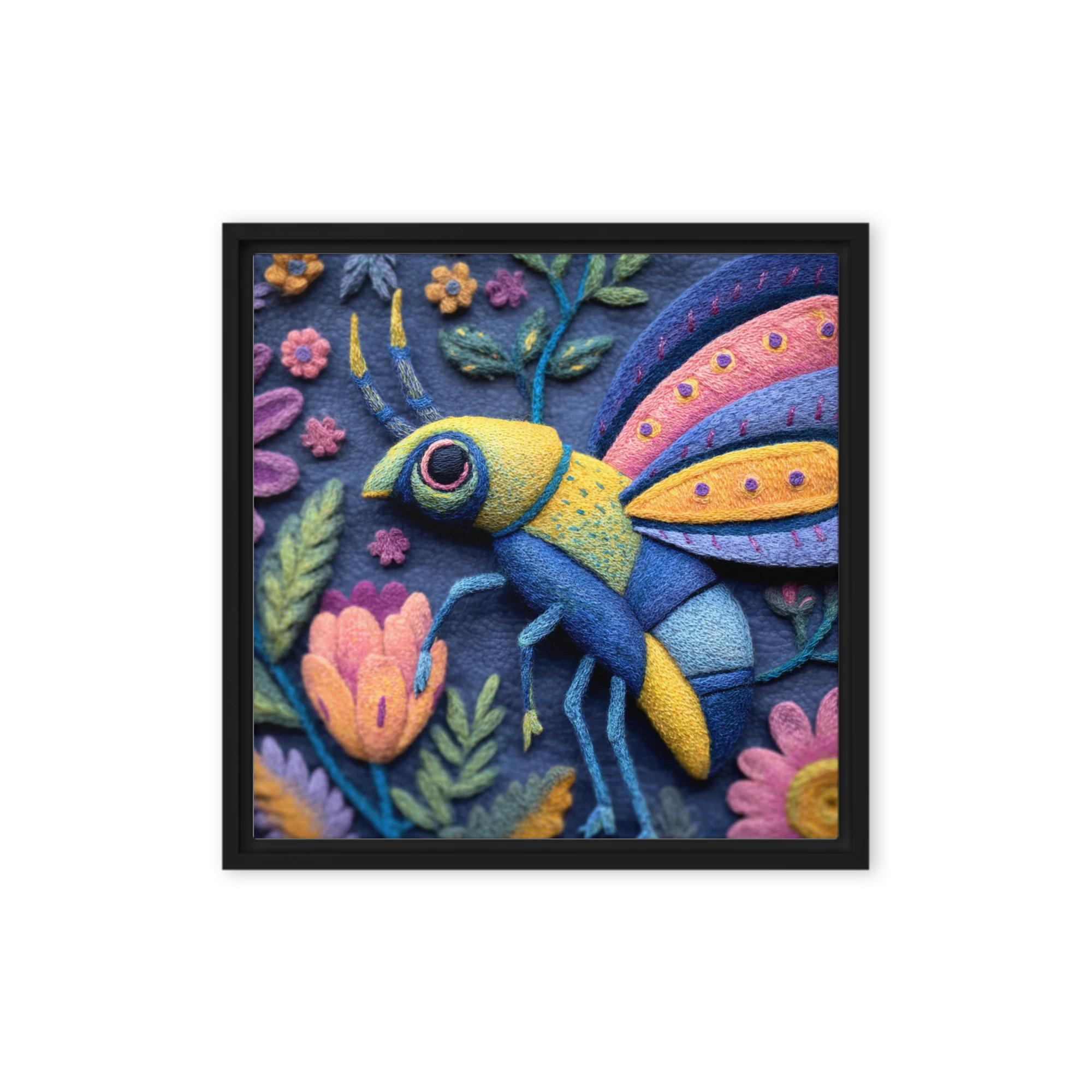 Whimsical Embroidered Insect
