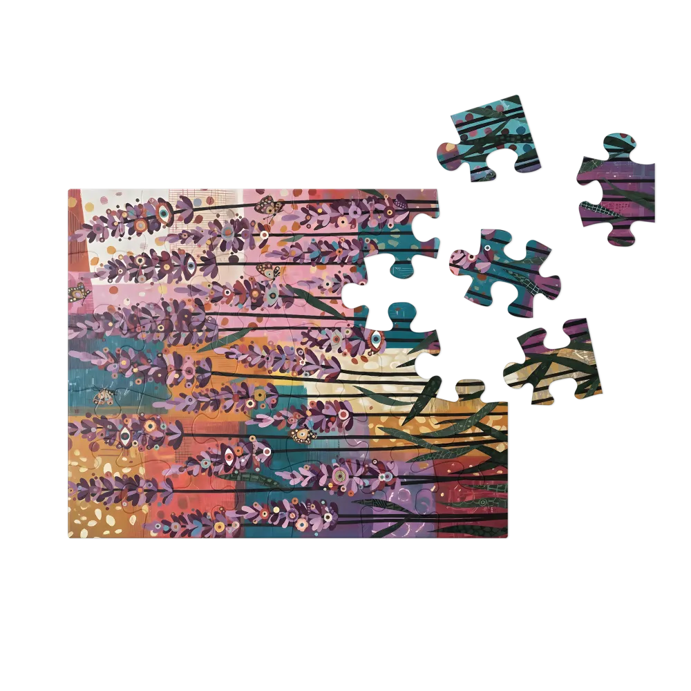 Eyes of the Lavender Field 
 Jigsaw Puzzle in Tin Box
