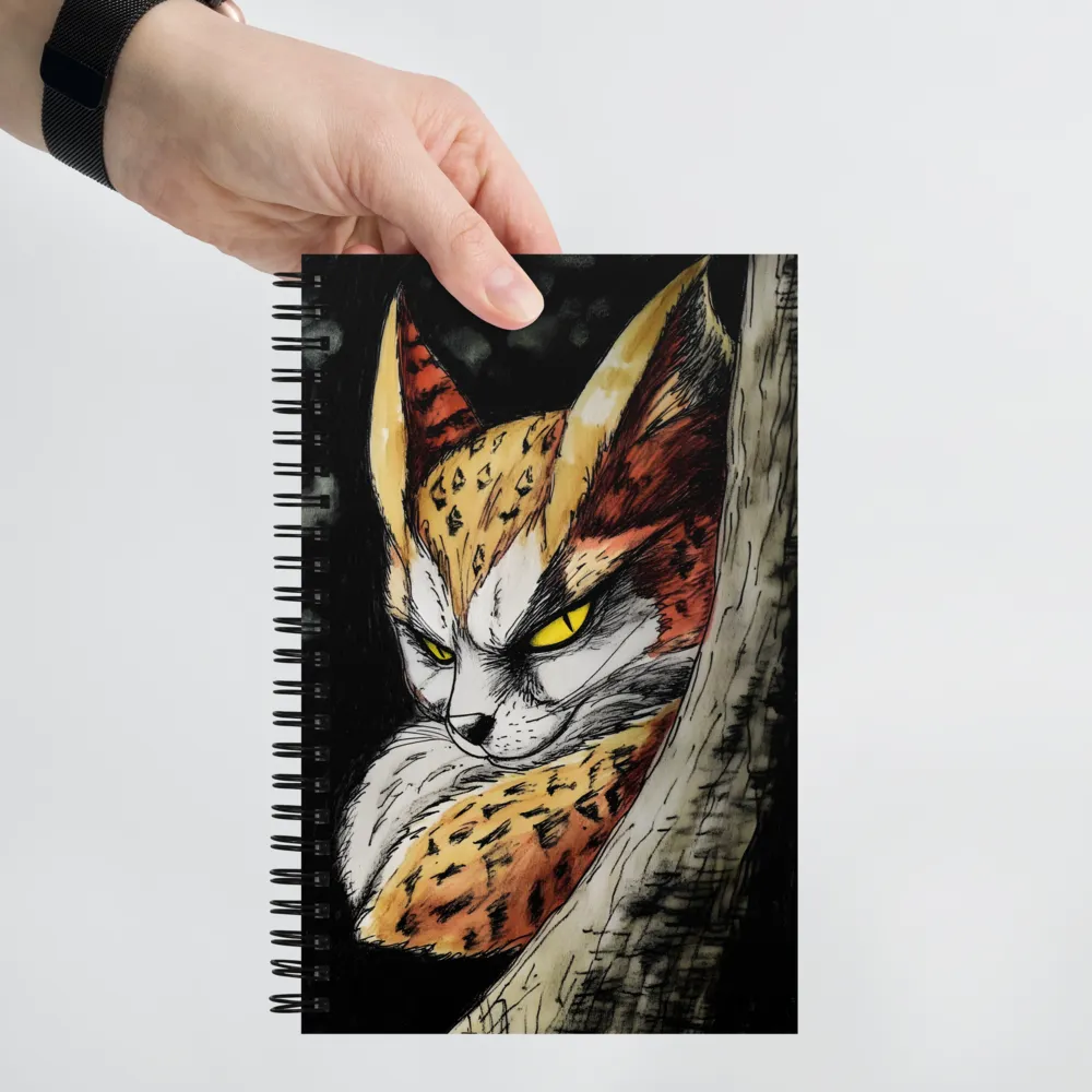 Piercing Gaze of the Wildcat 
 Spiral Notebook | 140 pages