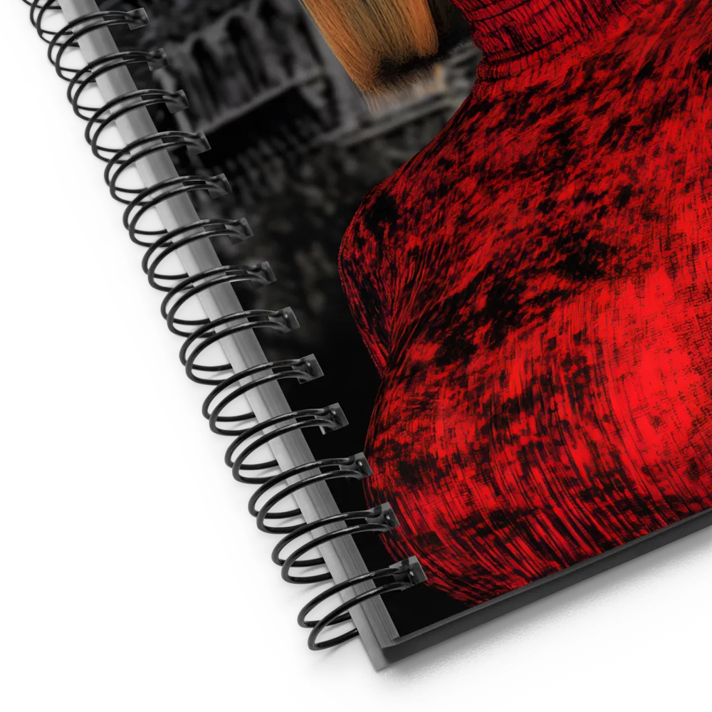 Crimson Elegance at Twilight 
 Spiral Notebook | 140 pages