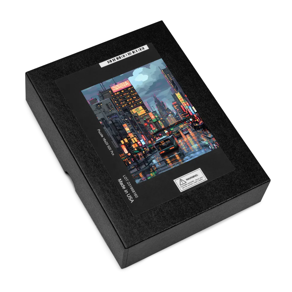 Cyberpunk City Rain 
 Jigsaw Puzzle
