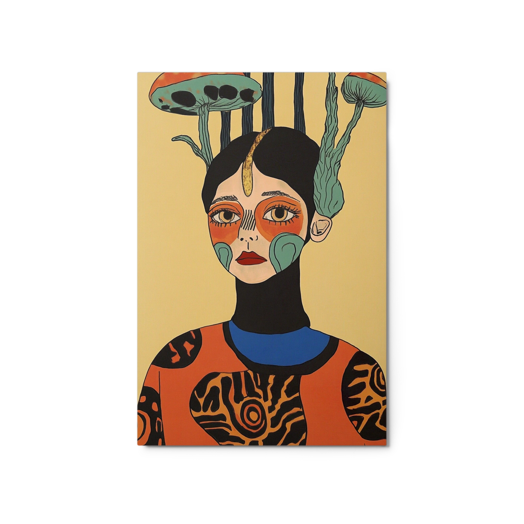 Abstract Woman with Flora Elements