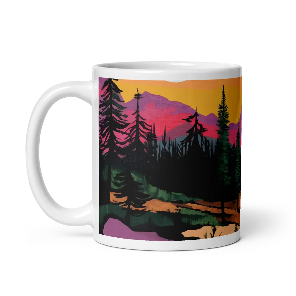 Dual Moons Landscape 
 Mug with Black inside