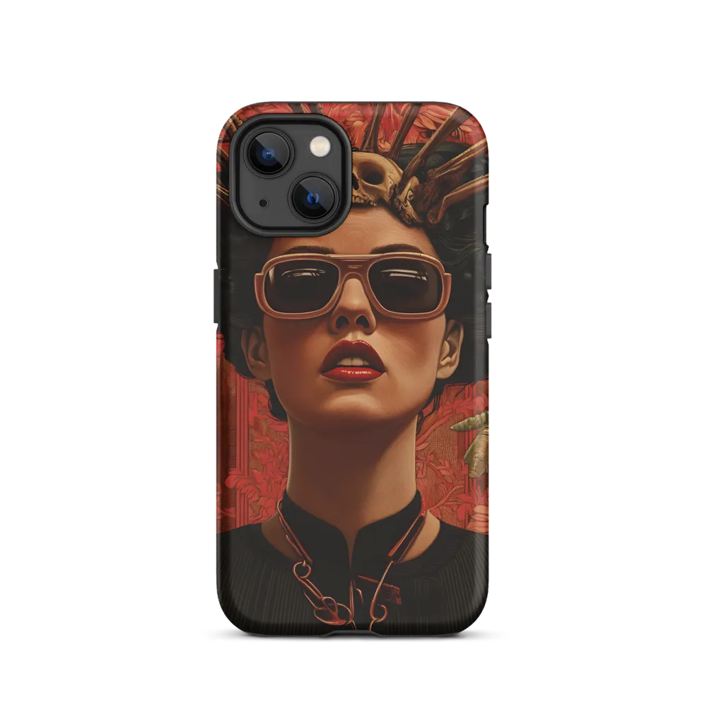 Surreal Woman with Skull Crown | Phone Case