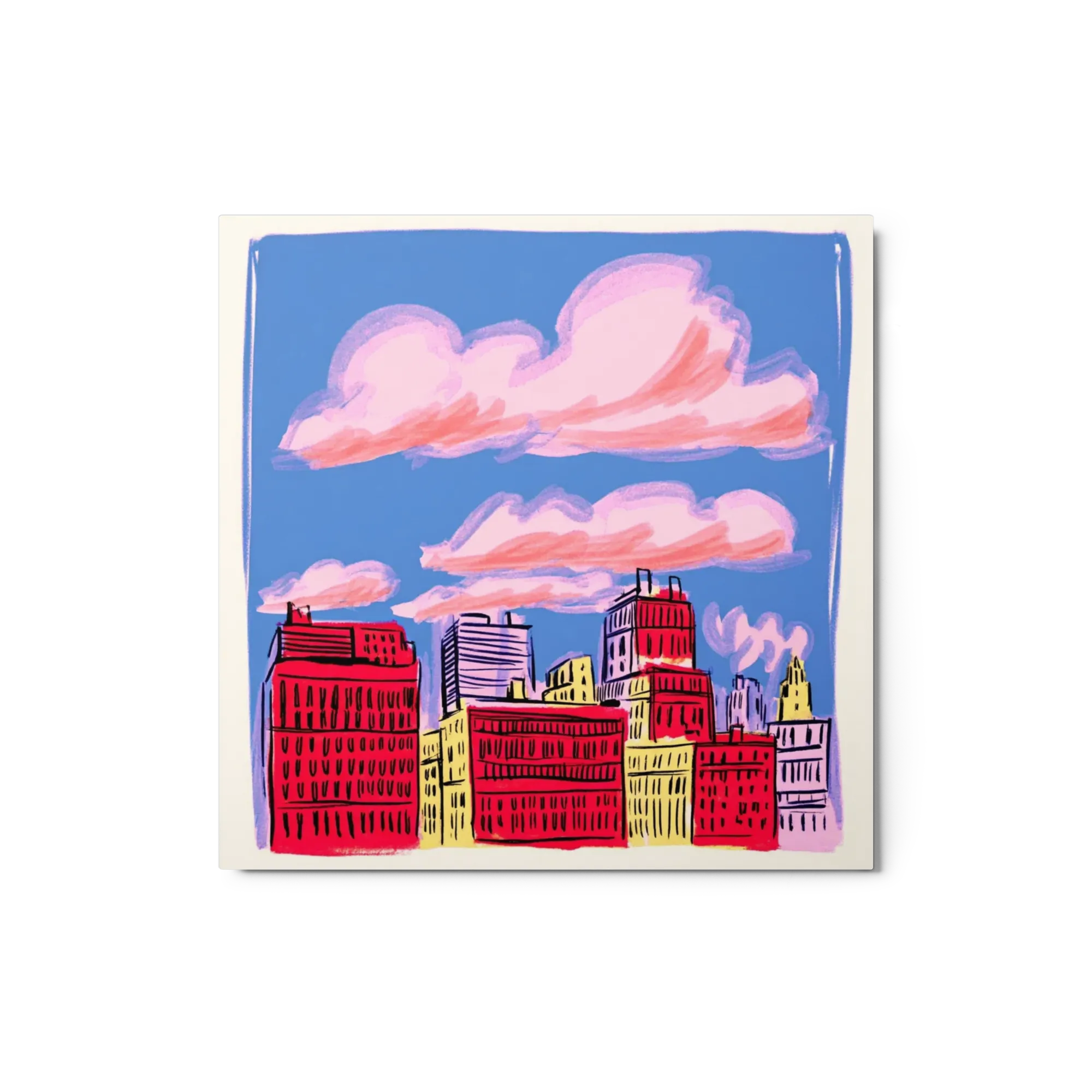 Metropool met Roze Wolken
