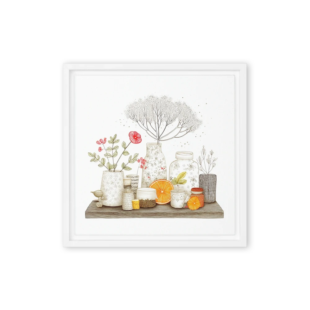 Citrus and Botanical Still Life | Art Print