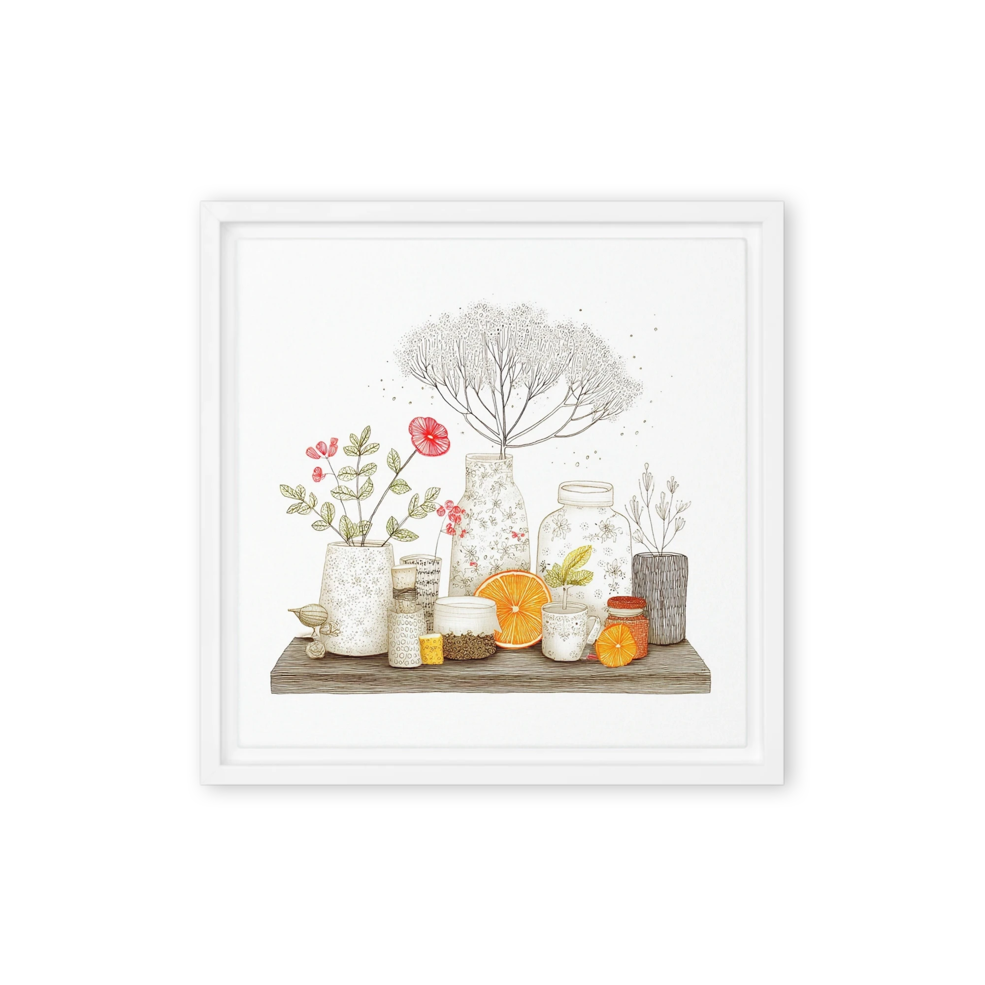 Citrus and Botanical Still Life | Art Print