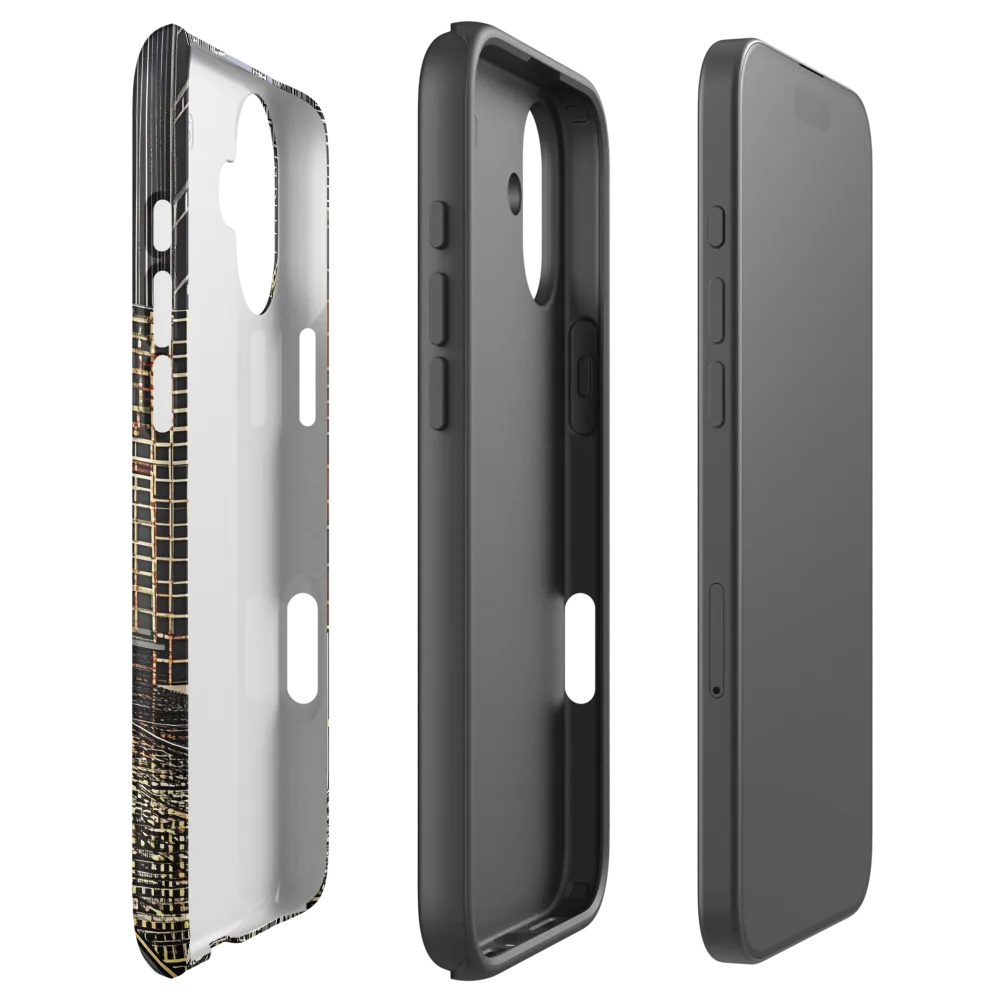 Urban Cityscape with Train Tracks | Phone Case
