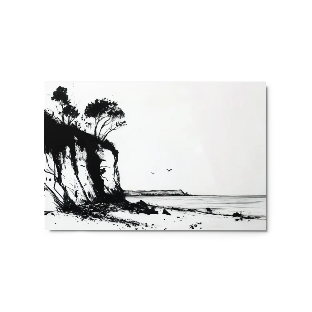 Monochrome Shoreline | Art Print