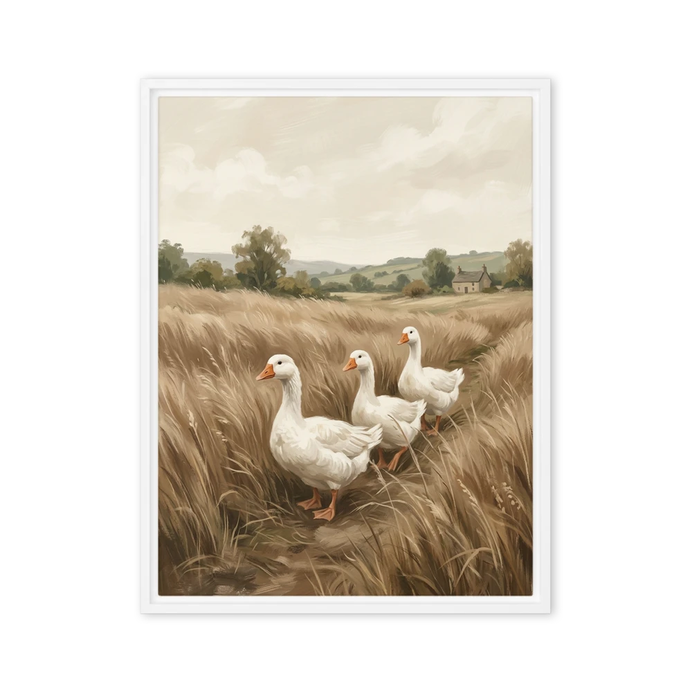 Geese in the Meadow | Art Print