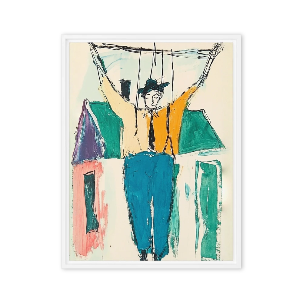 Expressive Puppet Man | Art Print