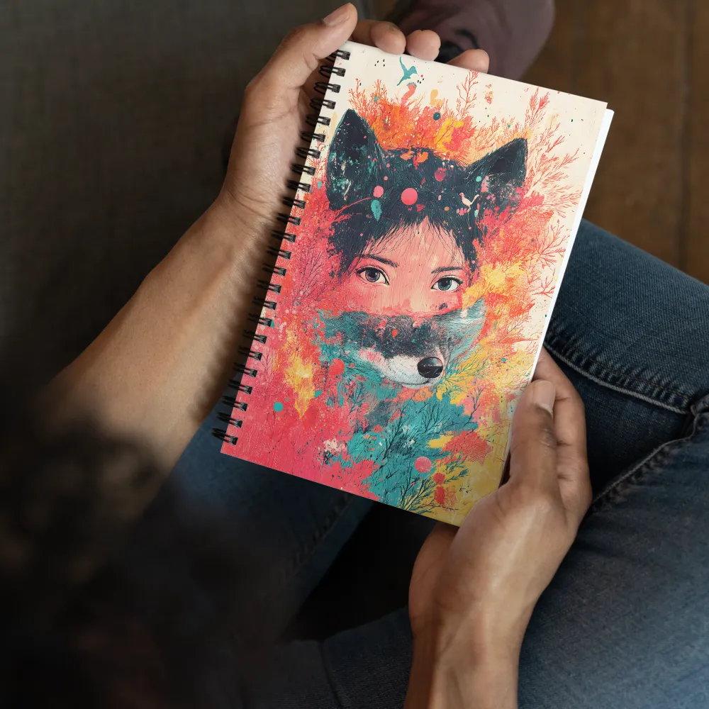 Floral Fox Mask 
 Spiral Notebook | 140 pages